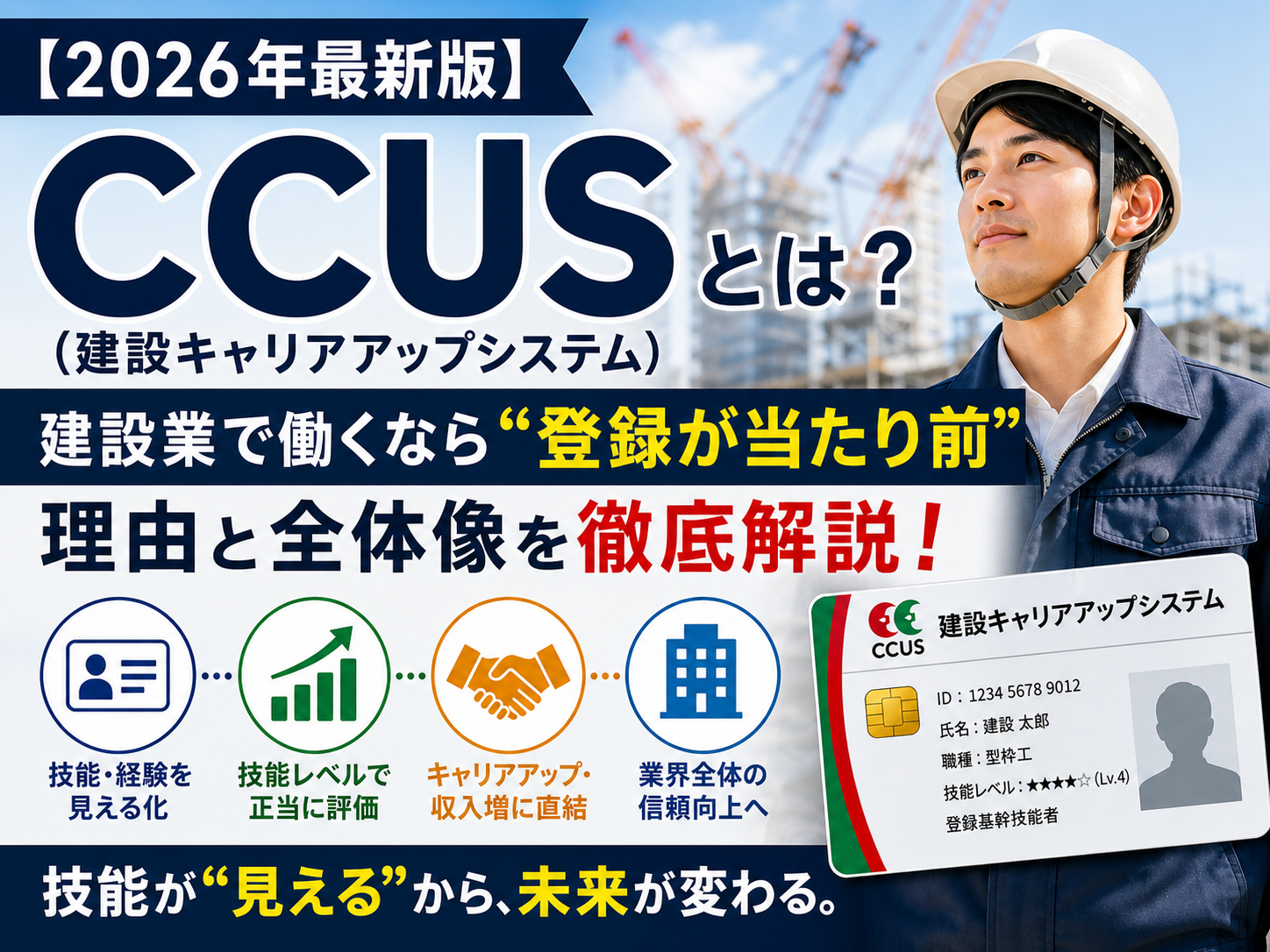【2026年最新版】CCUSとは？建設業で働くなら“登録が当たり前”の理由と全体像
